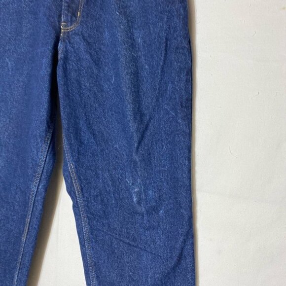 Full Blue Med Dark Wash Flannel Lined Winter Jeans 14 - Picture 9 of 14